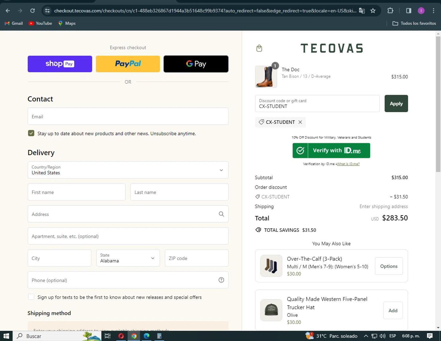 How to apply Tecovas coupon code